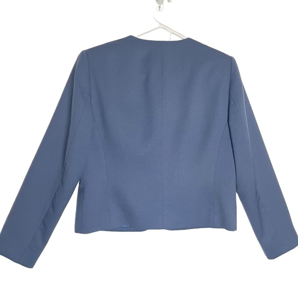 Pendleton Women’s Blazer Jacket Slate Blue Periwinkle 100% Virgin Wool Size 8 P - Picture 2 of 6